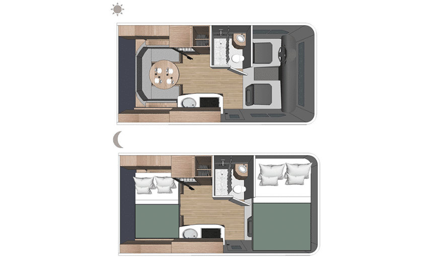 Wohnmobil Camper C19 – 21 Innenraum